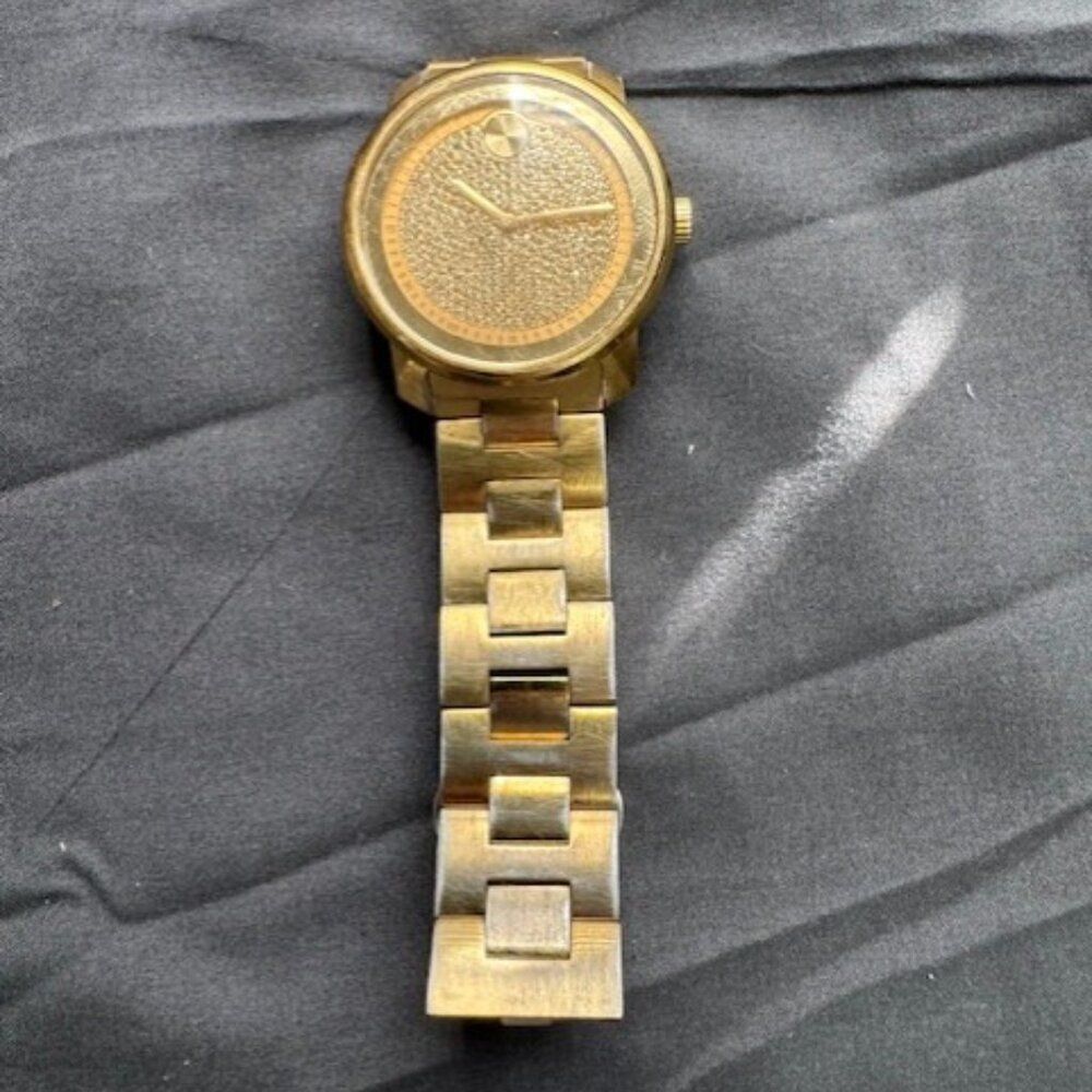 Movado Bold Yellow Gold Ion Stainless Steel Men's Watch 3600665